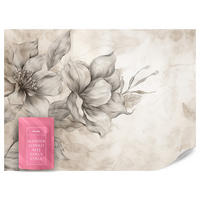 FOTOTAPETE für Wohnzimmer Abstrakt Blume Pflanzen 400x280 - Beige/Braun, Papier (400/280cm) - Muralo