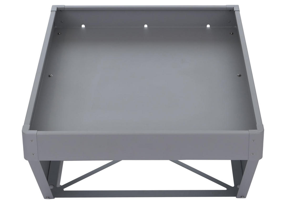 MÄHROBOTER-GARAGE mit Pflanzkasten 40x60x70cm Grau - Grau, Metall (60/40/70cm) - PROREGAL