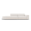 LINKES-SOFA Jodie aus strukturiertem Stoff leichtes beige 3 Sitzplätze - Beige, Textil (102/70/262cm) - Micadoni