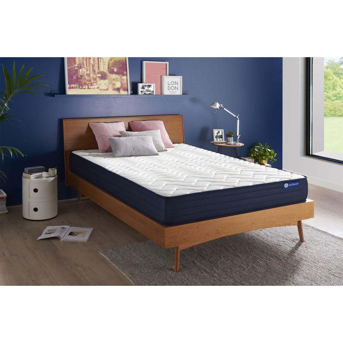 MATRATZE Actiflex life Taschenfederkern und Memory-Schaum 140 x 220 cm h4 - Weiß, Textil (140/220cm) - ACTISOM