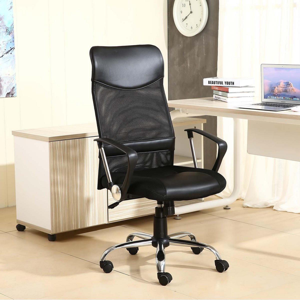 DREHSTUHL Campus Schwarz - Schwarz, Textil (62/110/62cm) - VS Venta-stock