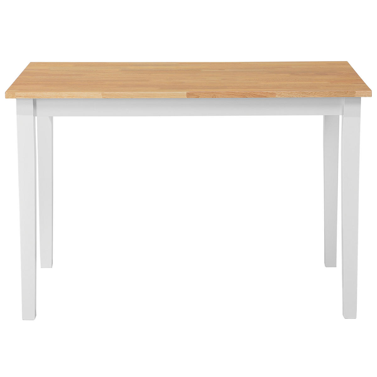 ESSTISCH 120/75/74 cm Weiß, Hellbraun Rechteckig Houston - Weiß, Holz (120/75/74cm) - Beliani