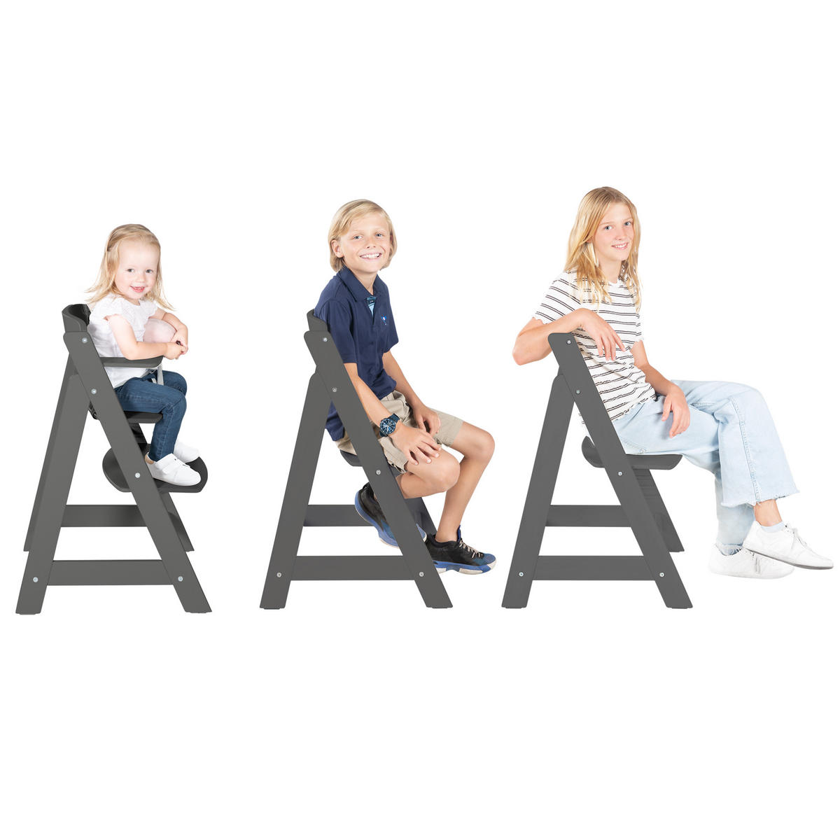 KINDERHOCHSTUHL Sit Up Flex Anthrazit - Anthrazit, Holzwerkstoff (44.5/80/54cm) - Roba
