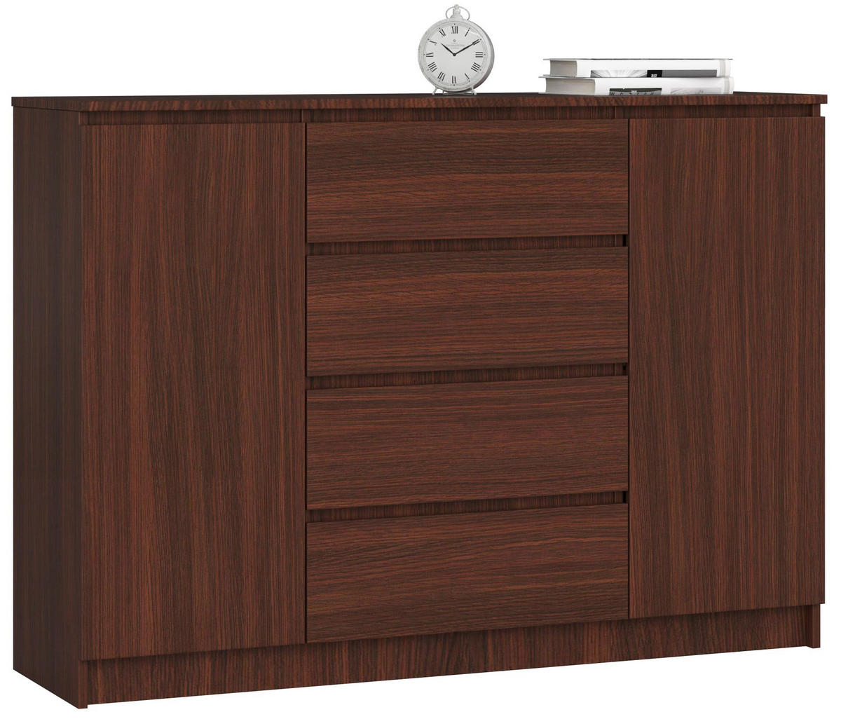 KOMMODE Dunkelbraun 99/138/40 - Dunkelbraun, Holzwerkstoff (138/99/40cm) - RAUMHIRSCH FURNITURE