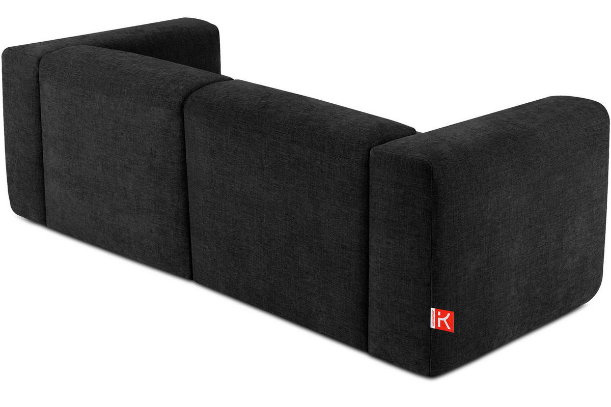 2,5-SITZER-MODULSOFA BUFFO mit extrem weicher und bequemer Sitzfläche, Gewebestoff, graphit - Graphitfarben, Textil (250/73/96cm) - KONSIMO®