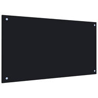 KÜCHENRÜCKWAND Glas 90x50 cm Schwarz Wand-Spritzschutz - Schwarz, Glas (90/50/0.6cm) - DELUKE