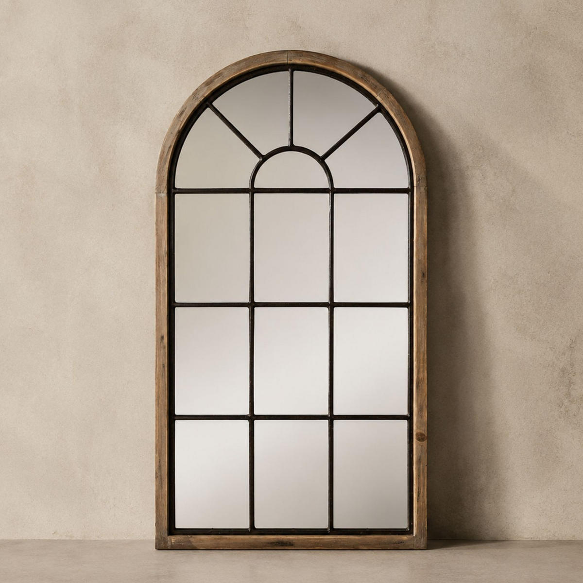 WANDSPIEGEL dekorativ 60/2/106,5 cm - Beige, Holzwerkstoff (2/106.5/60cm) - Atmosphera Createur d´interieur