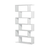 BÜCHERREGAL mit 6 Ebenen H192 cm - Athena - Weiß, Holzwerkstoff (24/192/80cm) - Calicosy