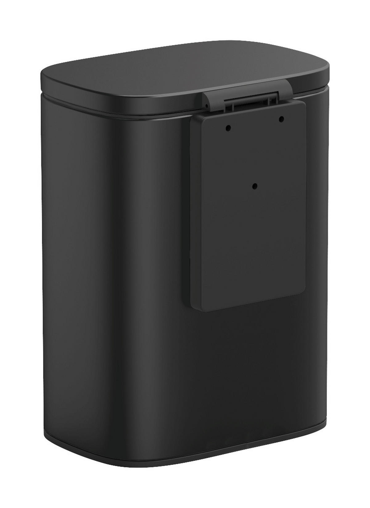 ABFALLEIMER zum Aufhängen Sare 5 l 19/21,5/29,5 cm - Schwarz, Metall (21.5/29.5/19cm) - Wenko