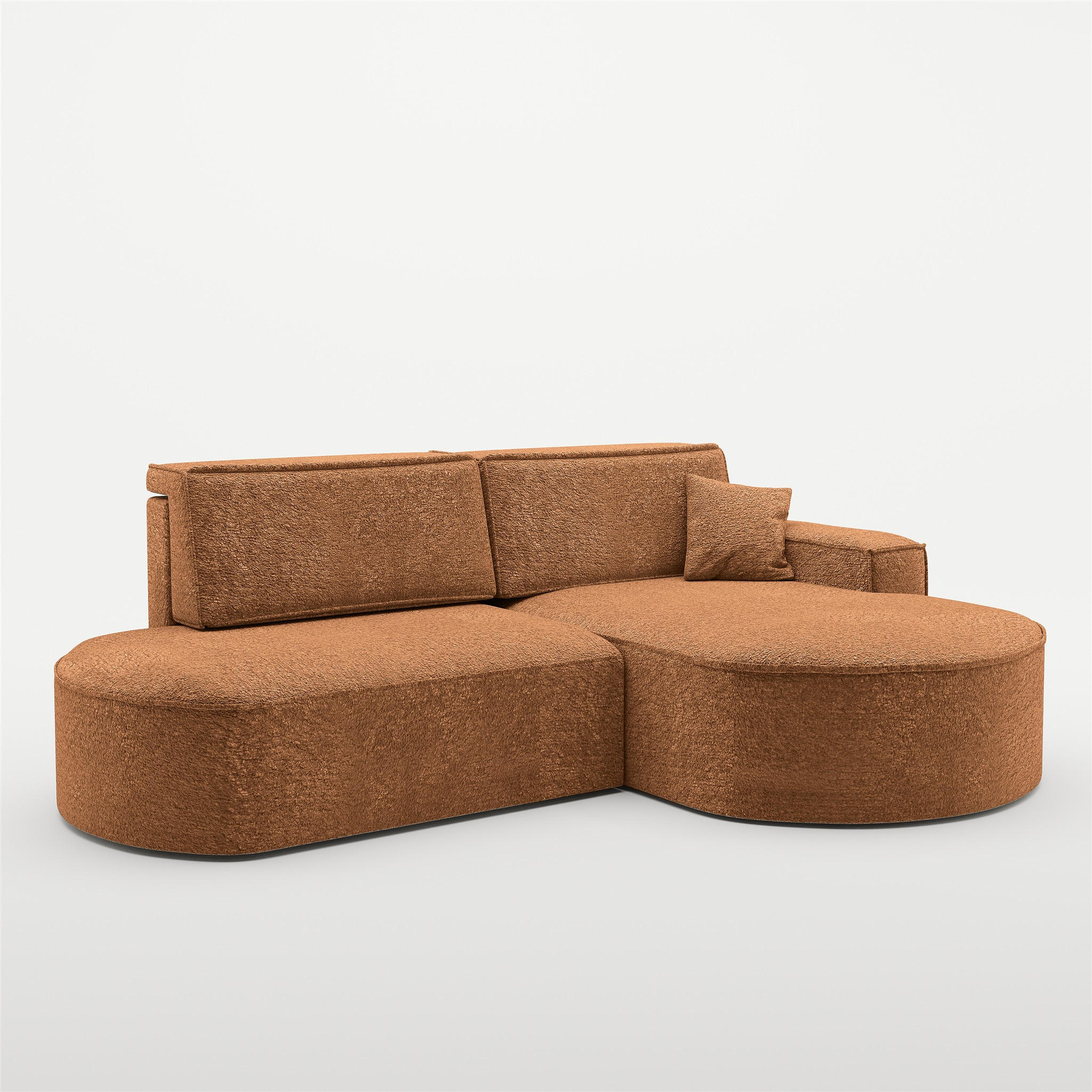 ECKSOFA Venedig Mit Schlaffunktion - Braun, Holzwerkstoff/Textil (278/179cm) - Fun Möbel