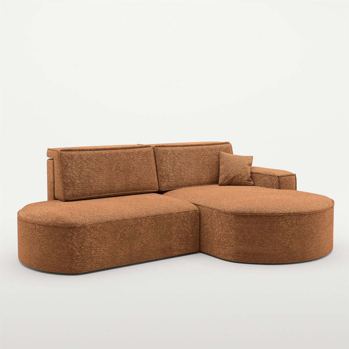 ECKSOFA Venedig Mit Schlaffunktion - Braun, Holzwerkstoff/Textil (278/179cm) - Fun Möbel