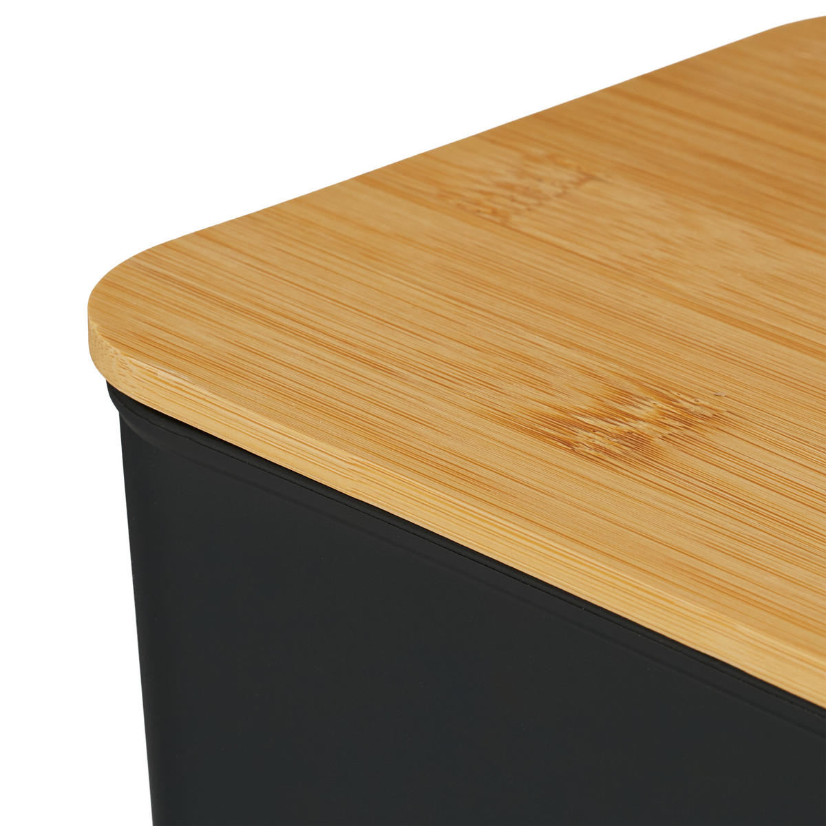 AUFBEWAHRUNGSBOX - Schwarz, Holz/Kunststoff (25/36/16cm) - Relaxdays