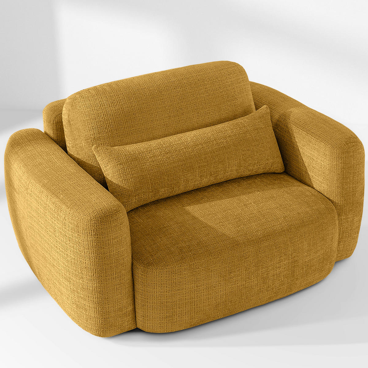 SESSEL ELOSA - Gelb, Holz/Textil (145/85/115cm) - KONSIMO®
