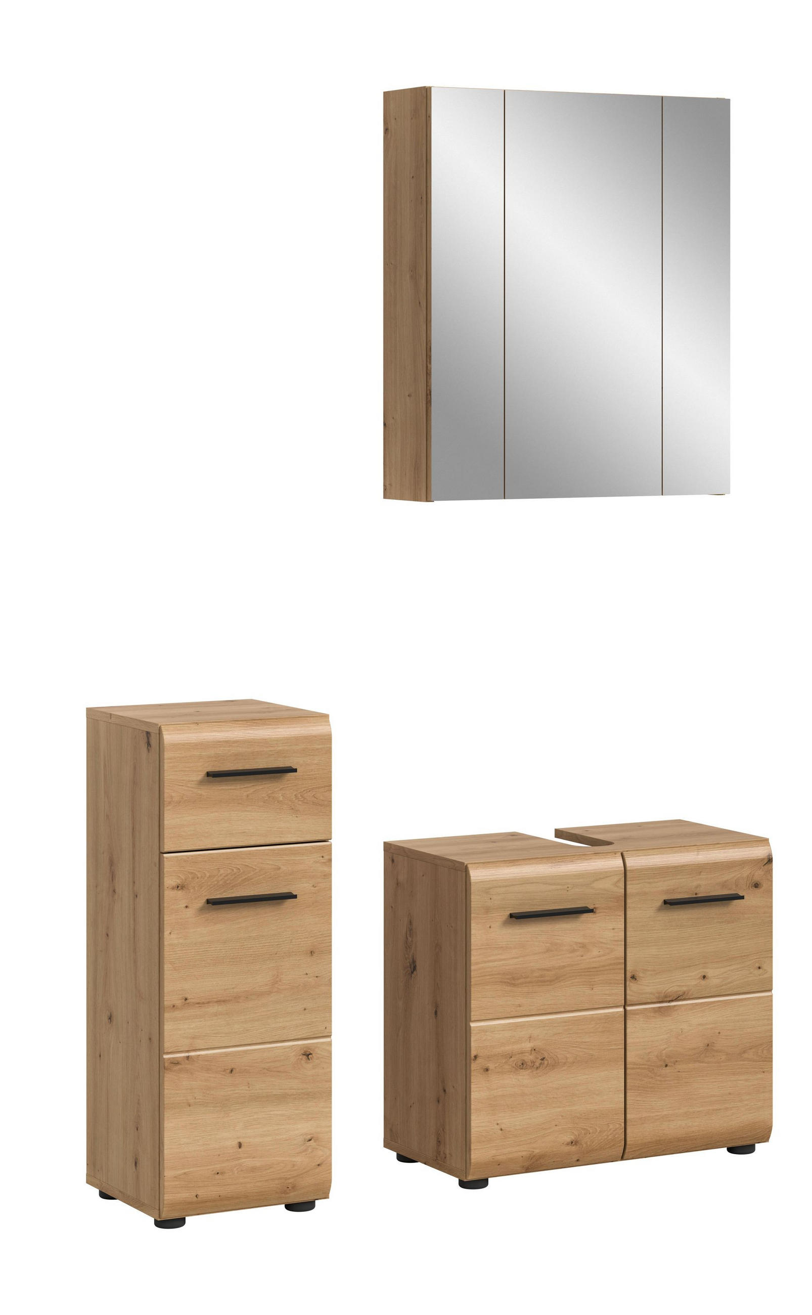 BAD-SET ICE 3-tlg. (B/H/T: ca. 105/185/30 cm) in Artisan Oak Nachbildung/Artisan Oak Nachbildung - Eiche Artisan, Holz (105/185/30cm)