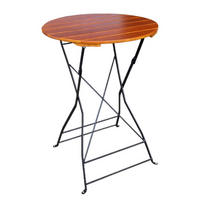 STEHTISCH WALDKRONE 110x80x80cm Ø80cm Klappbar Eschenholz Schwarz/Braun - Braun, Holz (80/80/110cm) - CHEFGASTRO