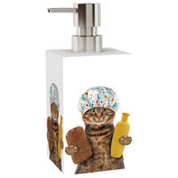 SEIFENSPENDER Shower Cat - Braun, Kunststoff (8/16/8cm) - Sanilo