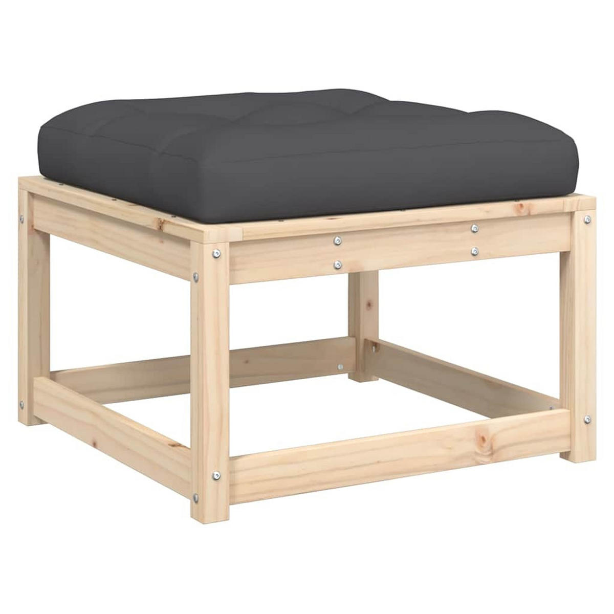 GARTEN-SOFAGARNITUR 3-teilig Mit Kissen Massivholz Kiefer - Braun, Holz - vidaXL