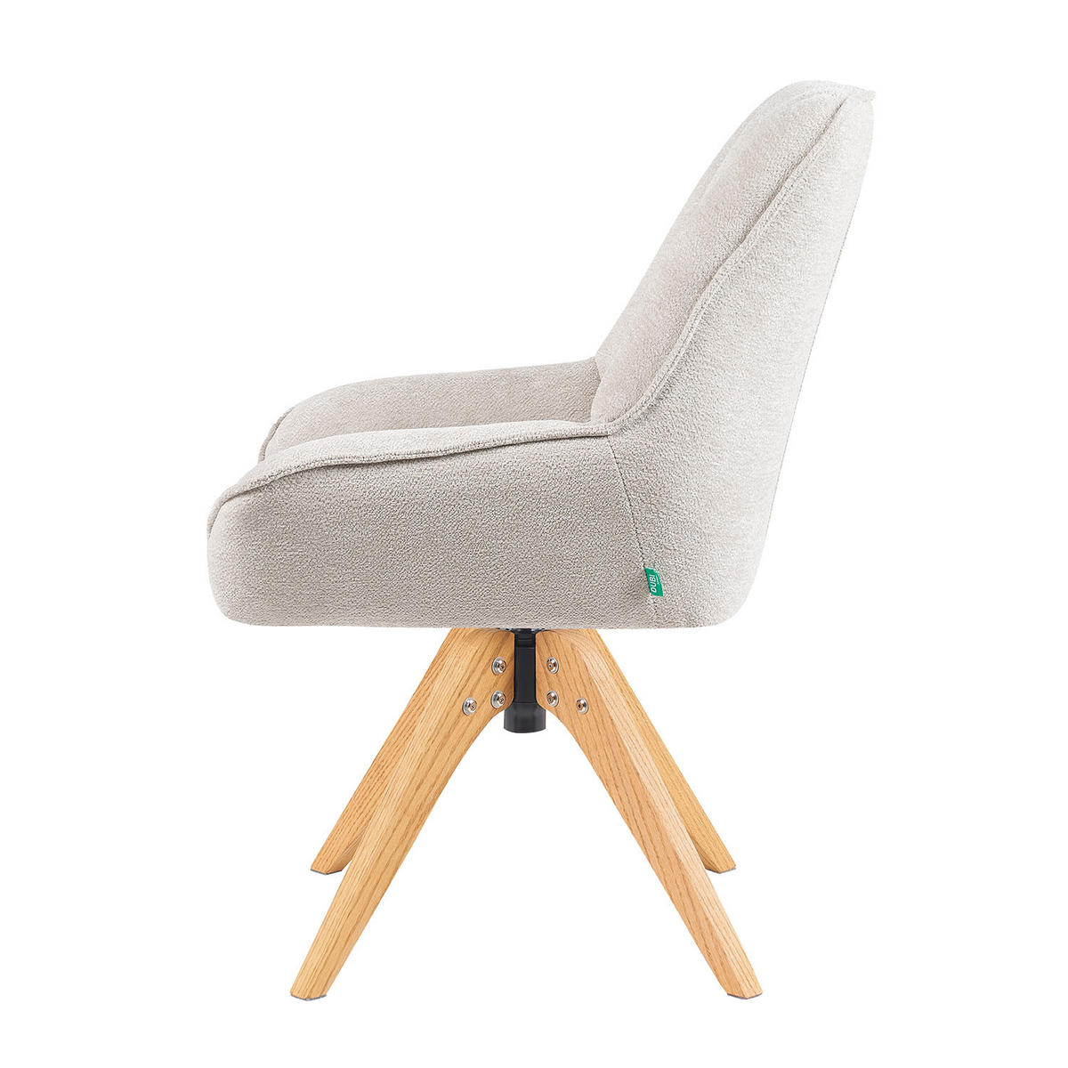 DREHSTUHL Mika-Lio - Honigeiche/Creme, Eichenholz/Holz (60/88/68cm) - DUBI Möbel