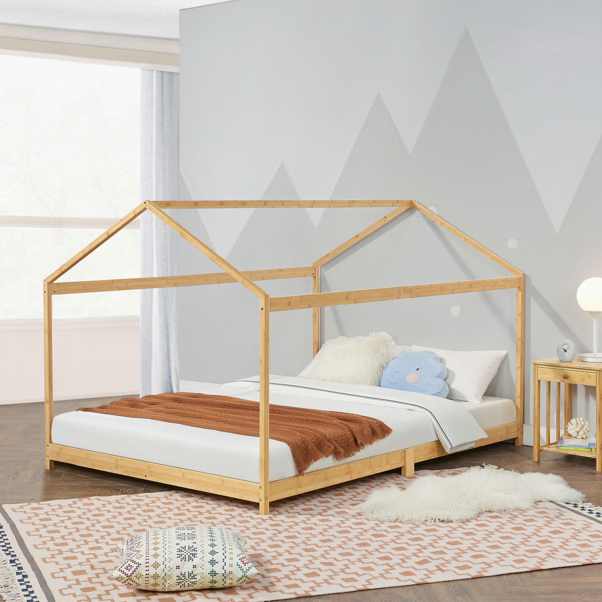HAUSBETT Vindafjord - Naturfarben, Holz (120/200cm) - [en.casa]