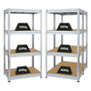 SCHWERLASTREGAL Dino 3er-Set mit 3x 180x90x60 cm Fachlast 600 kg Verzinkt - Silberfarben, Metall (270/180/60cm) - PROREGAL