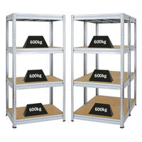 SCHWERLASTREGAL Dino 3er-Set mit 3x 180x90x60 cm Fachlast 600 kg Verzinkt - Silberfarben, Metall (270/180/60cm) - PROREGAL