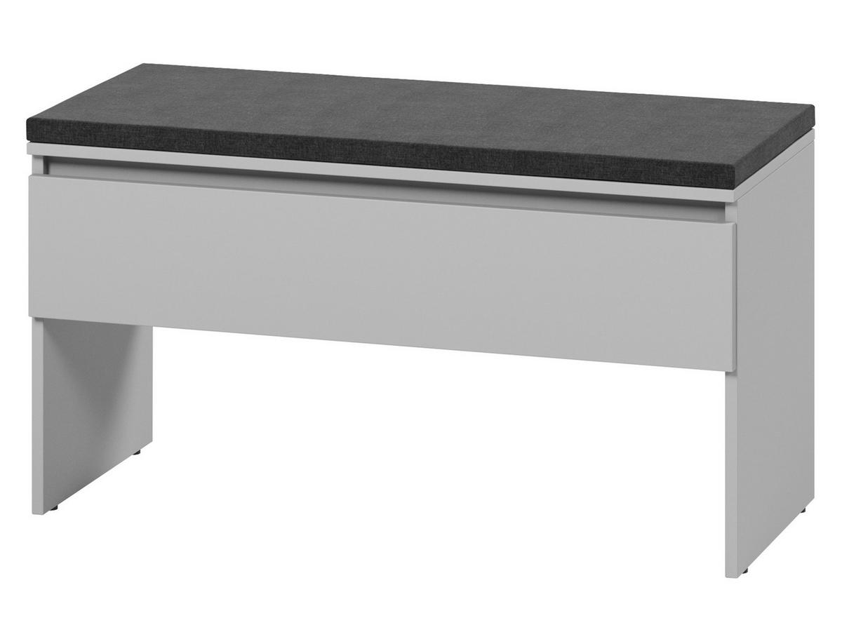 SCHUHBANK Simply 1K SM03 - Grau, Holzwerkstoff (92/50/40cm) - MIRJAN24