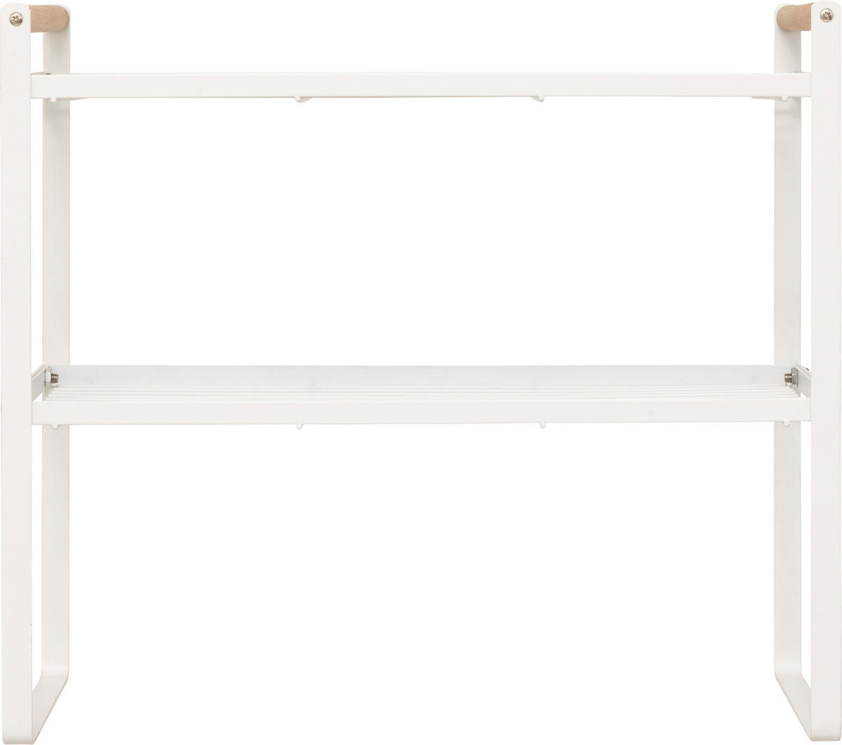 METALLREGAL für Küchenarbeitsplatte Balm 42/21/37,5 cm - Weiß, Metall (21/37.5/42cm) - 5five Simply Smart
