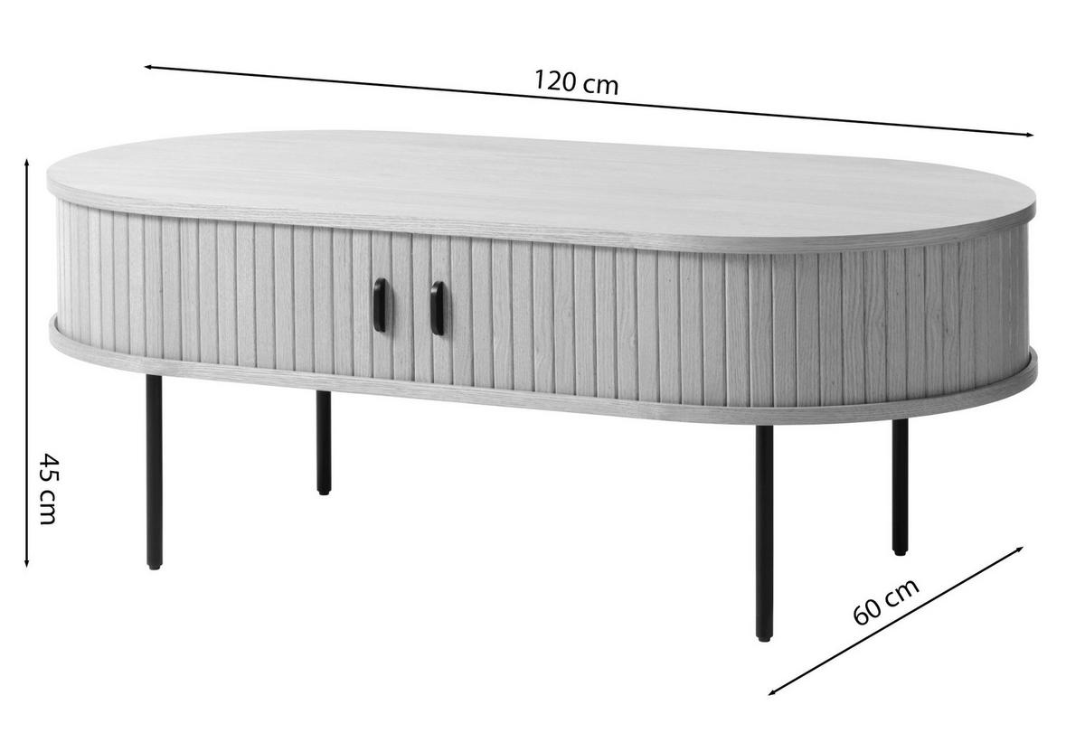 COUCHTISCH Gativel Eichefarben 120/60 cm - Eichefarben/Schwarz, Holzwerkstoff/Kunststoff (60/120/45cm) - Selsey