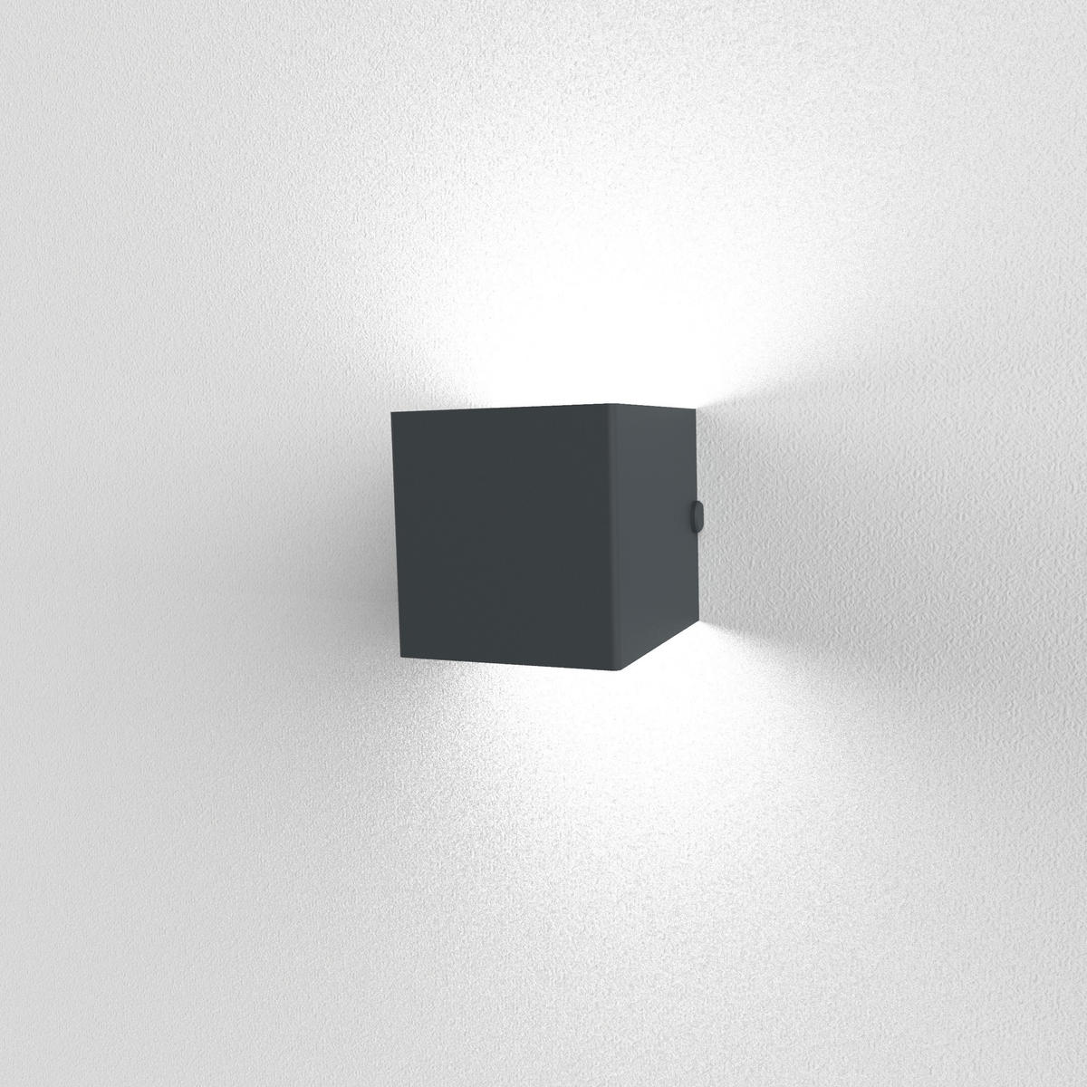 WANDLEUCHTE - Anthrazit, Metall (10/10/10cm) - Lumicom