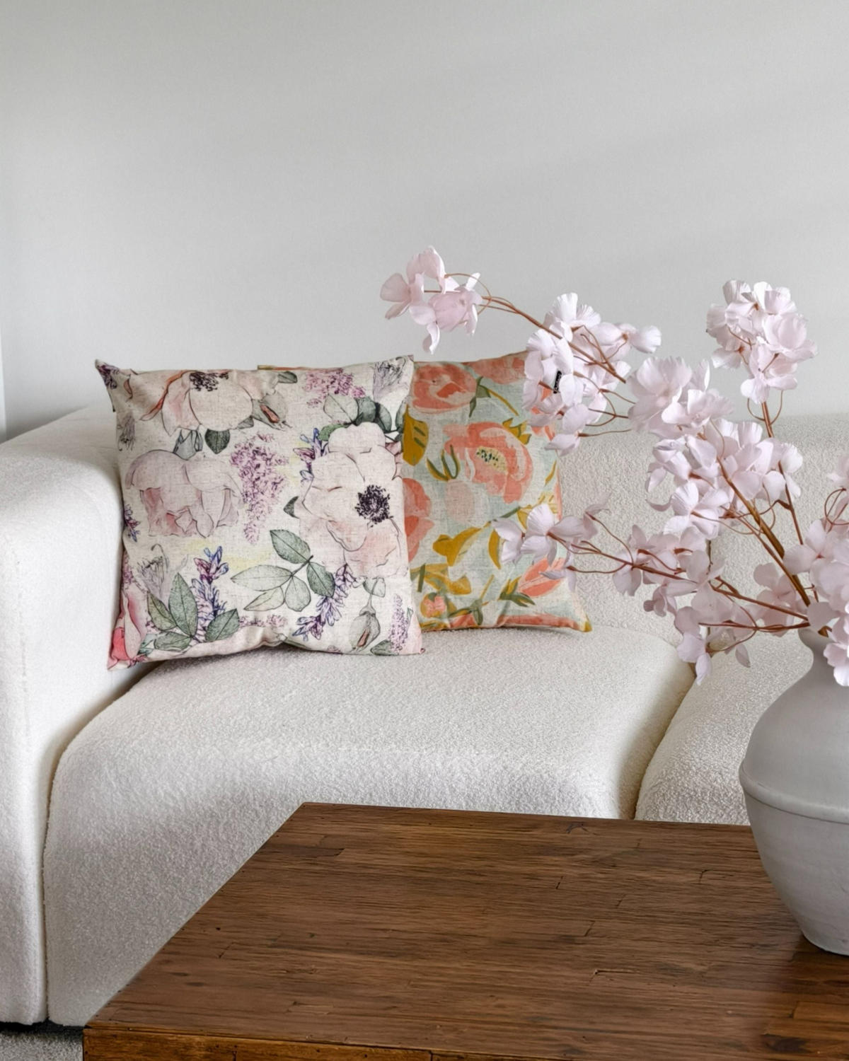 DEKORATIVNÍ polštář Růžový 45/45 cm Zahriye - růžová/modrá, textil (45/45cm) - Beliani