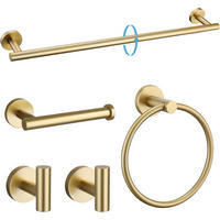 BADEZIMMER-REGAL-SET, gold, 34/17/6 cm - Goldfarben, Metall (17/6/34cm)
