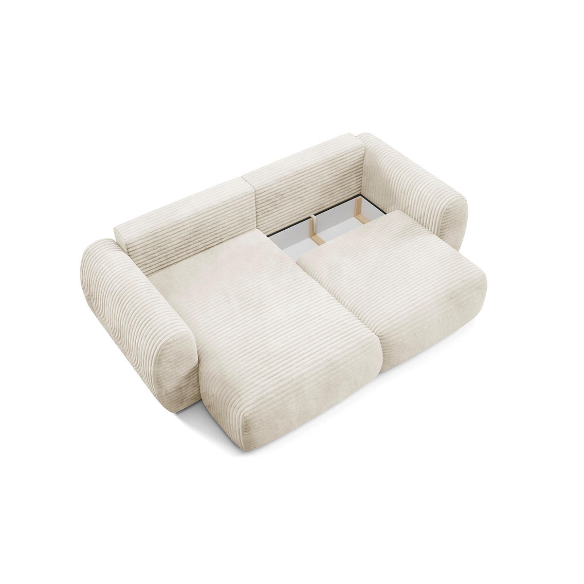 ECKSOFA Camilla 3 Sitzplätze Weiß - Weiß, Holz (270/165cm) - Petits-meubles