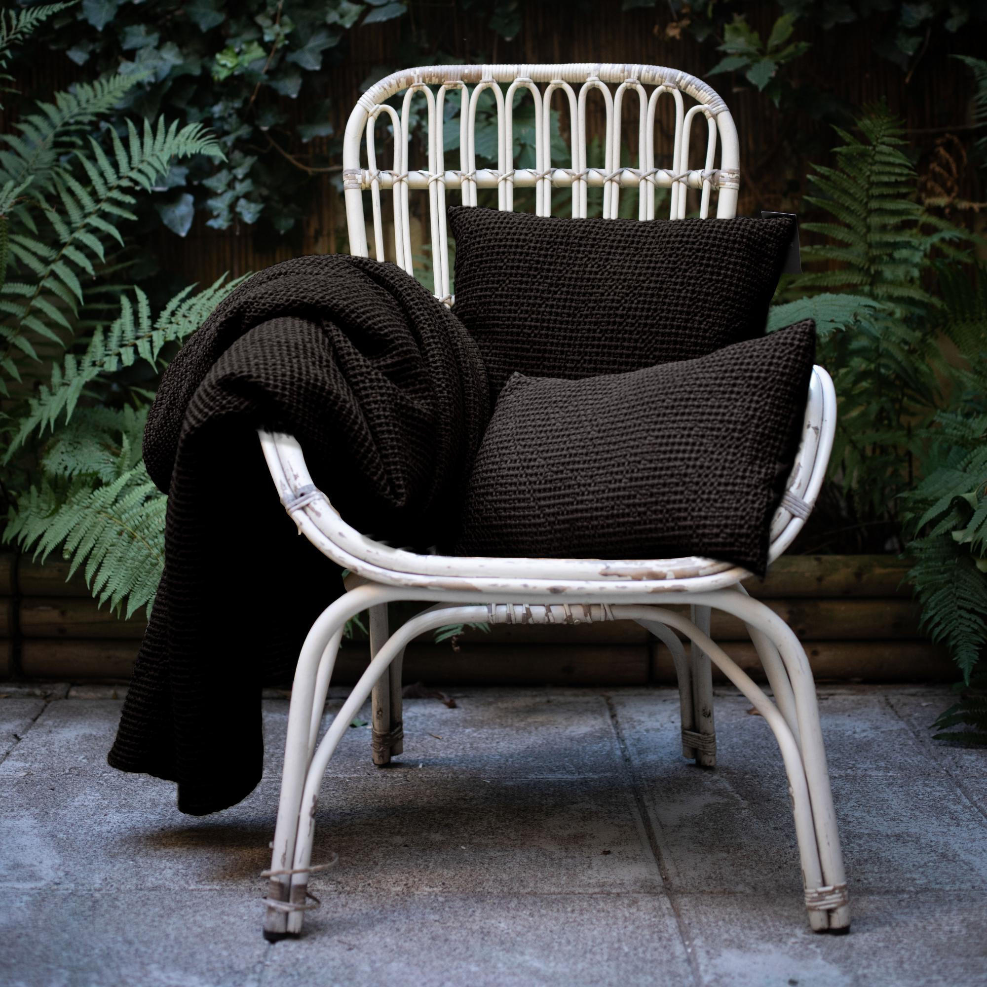 KISSEN Maia carbonfarben 45 x 45 cm - Anthrazit, Textil (45/45cm) - Vivaraise