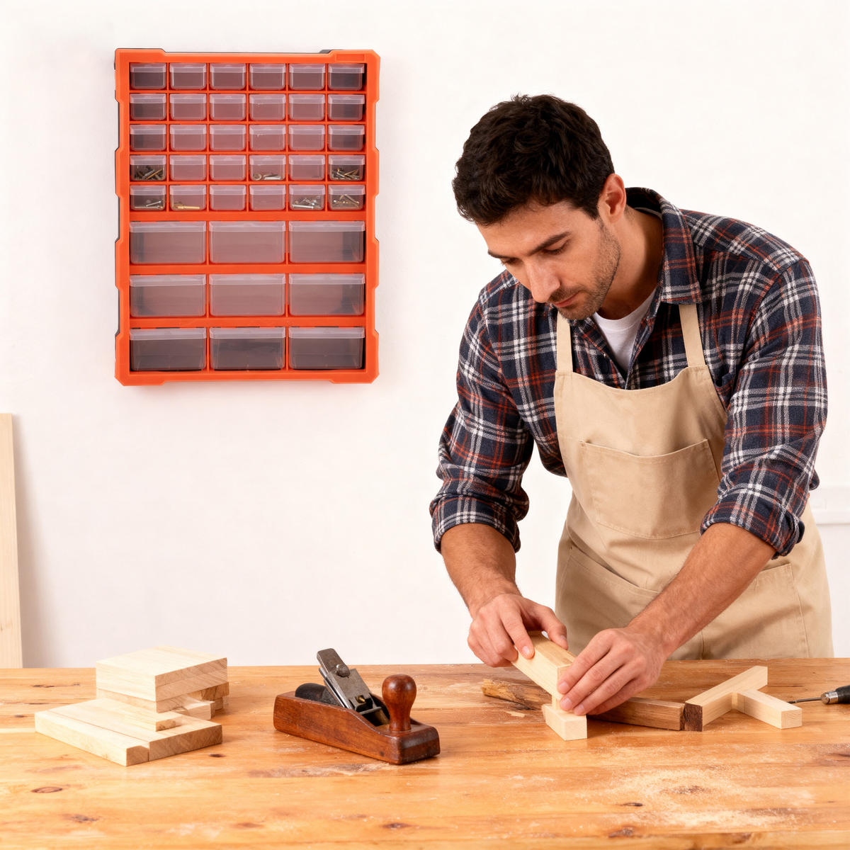 KLEINTEILEMAGAZIN - Multicolor, Kunststoff (38/47/16cm) - Relaxdays