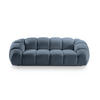 SOFA Diana aus Strukturierter Samt jeansblau 3 Sitzplätze - Blau, Textil (114/72/234cm) - Micadoni