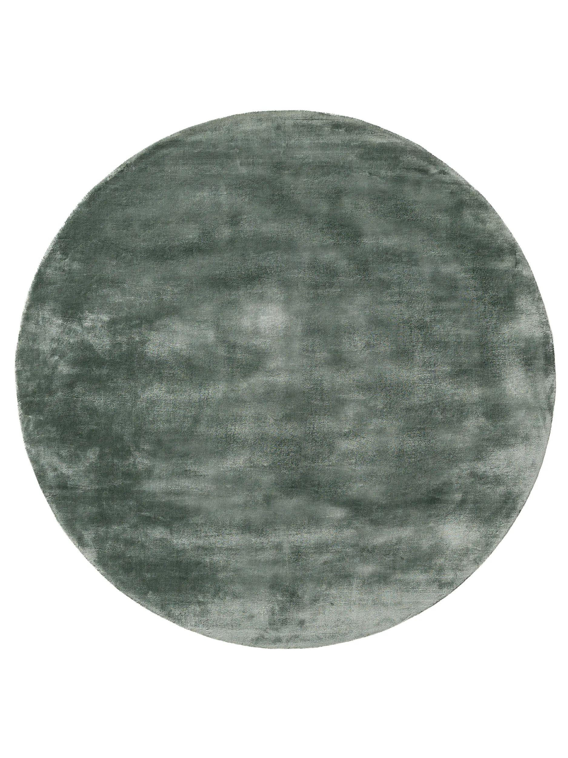 VISKOSETEPPICH rund Nela Hellgrün ø 120 cm rund - Hellgrün, Textil (120/120cm) - benuta Pure