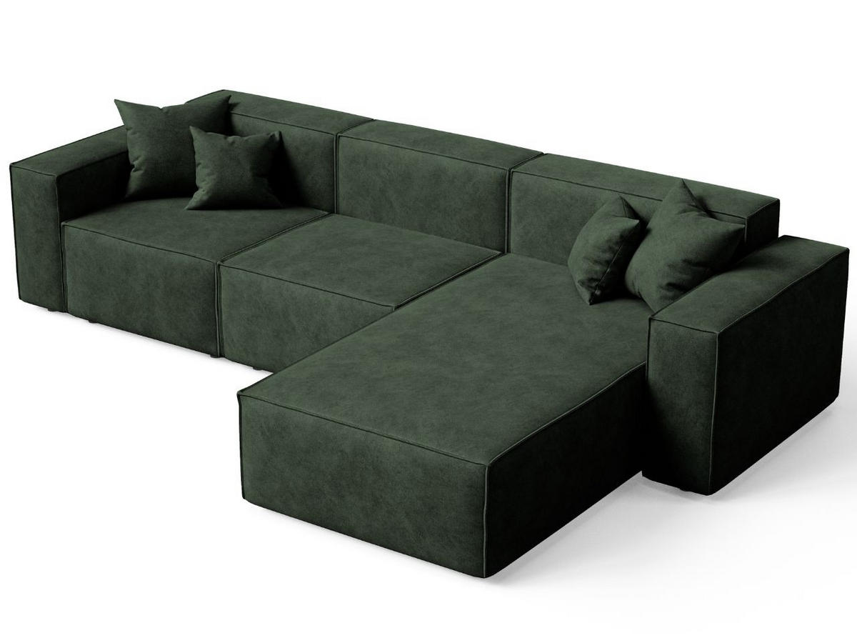 ECKSOFA Arizona Grün Rechts - Grün, Holz/Textil (265/180cm) - Graingold