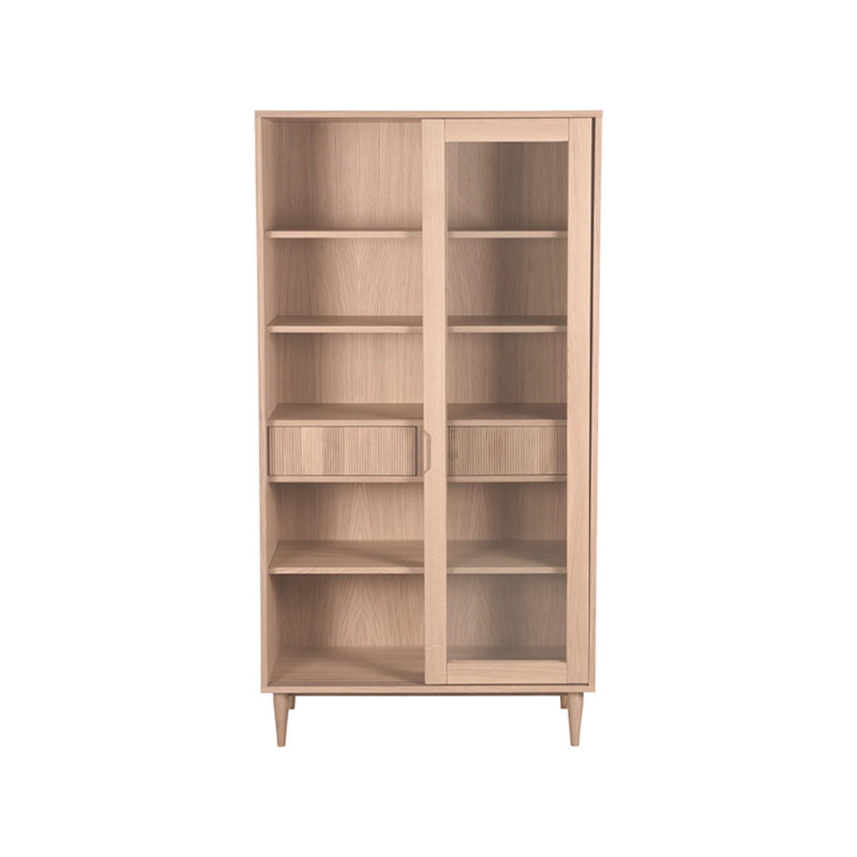 SCHRANK Jule Beige 49/100/180 cm - Beige, Holz (100/180/49cm) - LABEL51