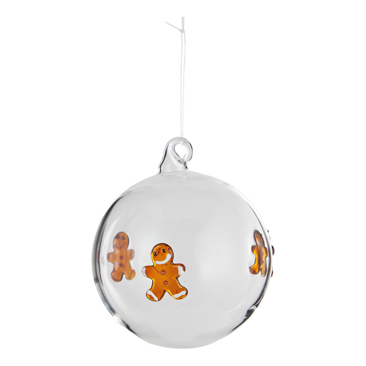 WEIHNACHTSBAUMKUGEL Hang On Lebkuchenmann Patches - Transparent, Glas (8/8/8cm) - Butlers