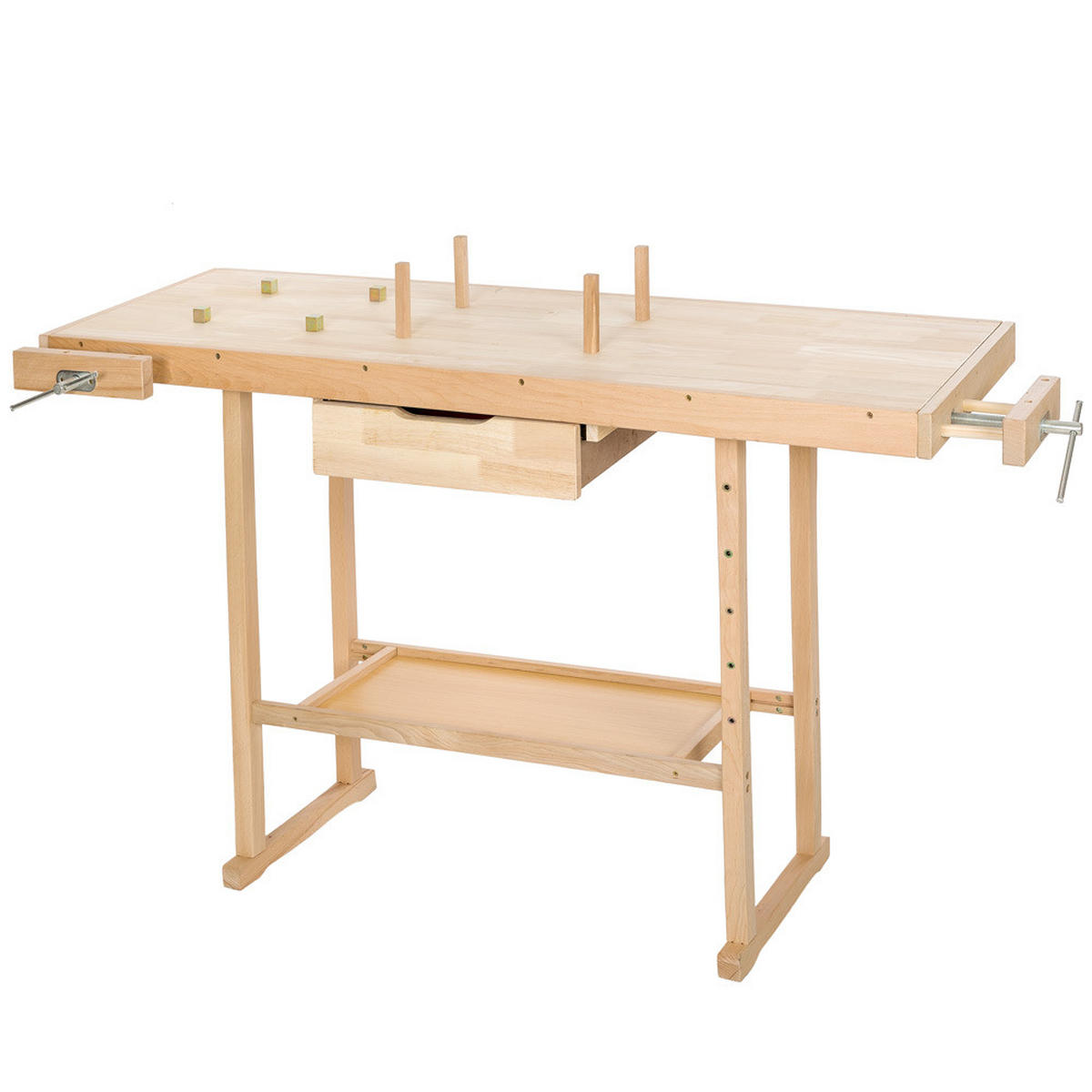 HOLZWERKBANK ,137 x 50 x 87 cm,braun - Braun, Holz (50/87/137cm) - tectake