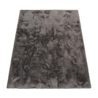 HOCHFLORTEPPICH, einfarbig, Florhöhe 35 mm, Anthrazit, 80 x 150 cm - Anthrazit, Textil (150/80cm) - KADIMA DESIGN