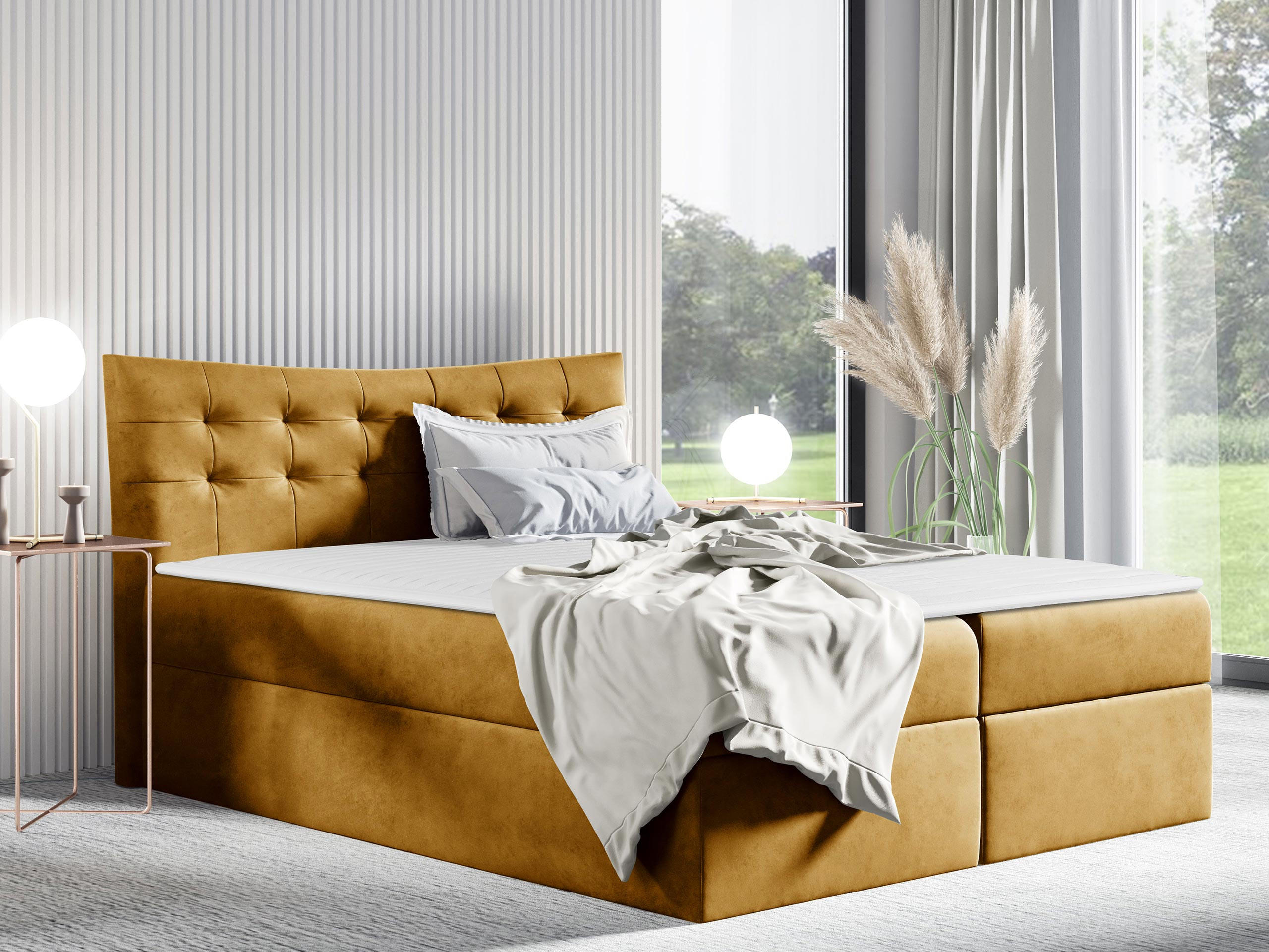 BOXBETT Havana - Bronzefarben, Holz (120/200cm) - MIRJAN24