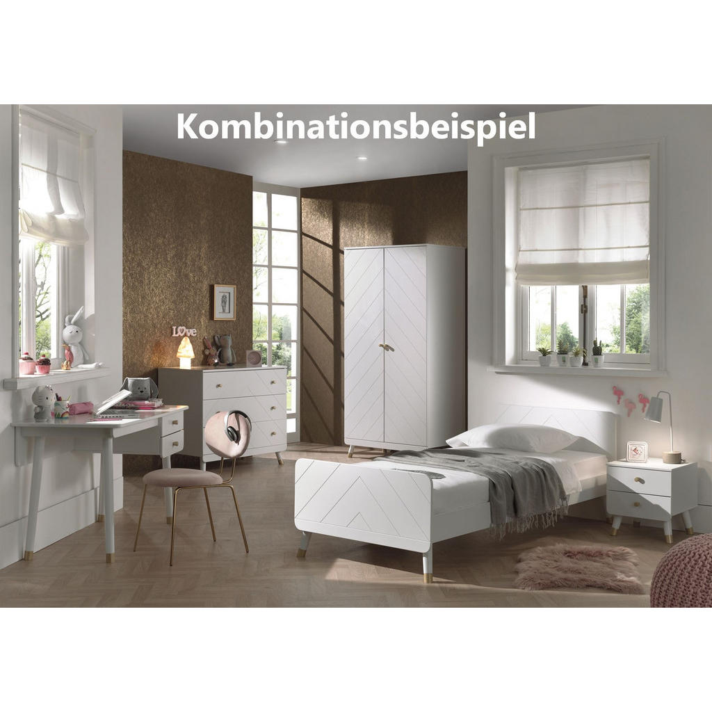Thumbnail - 58aufmkessel Schreibtisch, Weiß, Holzwerkstoff, 60x60x125 cm, Arbeitszimmer, Schreibtische, Bürotische