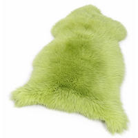 LAMMFELL Öko bunt gefärbt weich Fell Teppich Grünapfel ca. 90 cm - Grün, Fell (50/90cm) - Provellus
