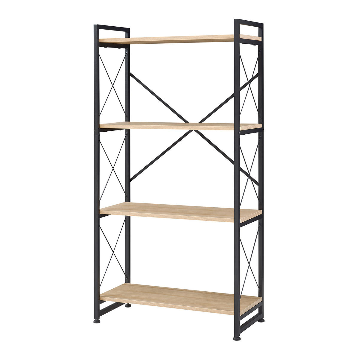 STANDREAGL Skørping - Eichefarben/Schwarz, Holzwerkstoff/Metall (65/125/30cm) - [en.casa]