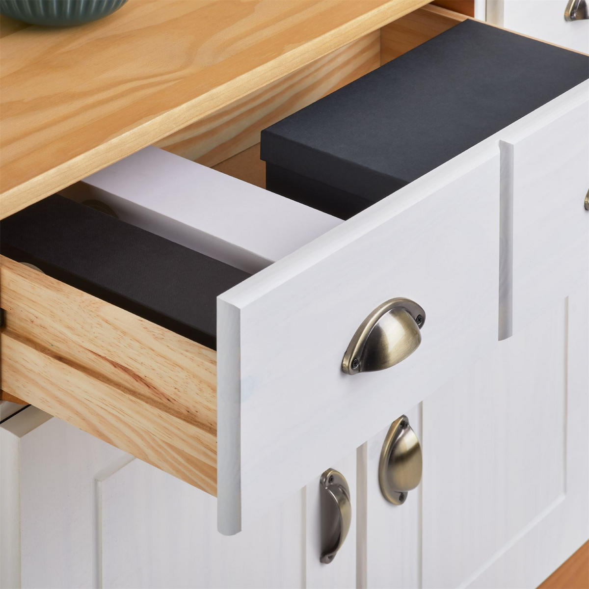 ANRICHTE PARIS - Weiß/Braun, Holz (116/73/35cm) - IDIMEX