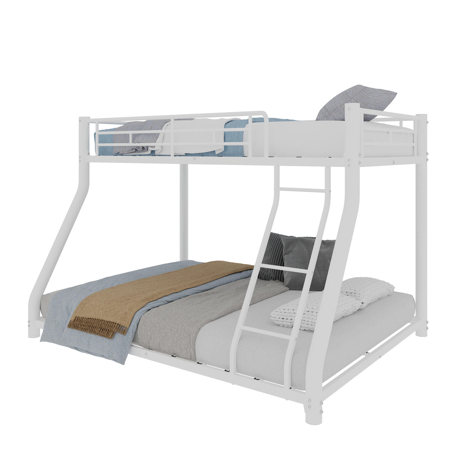 ETAGENBETT Metall 90x190/140x190 cm White 2 Schlafplätze - Weiß, Metall (140/200cm) - Meubliv