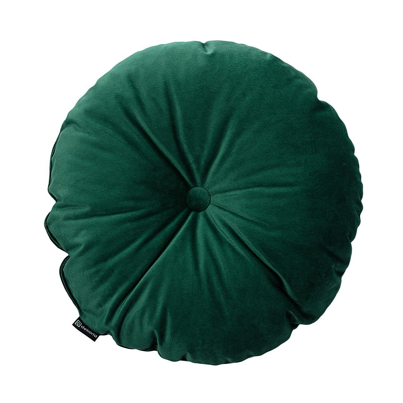 KISSEN Velvet rund, grün, 37cm - Grün, Textil (37cm) - Dekoria