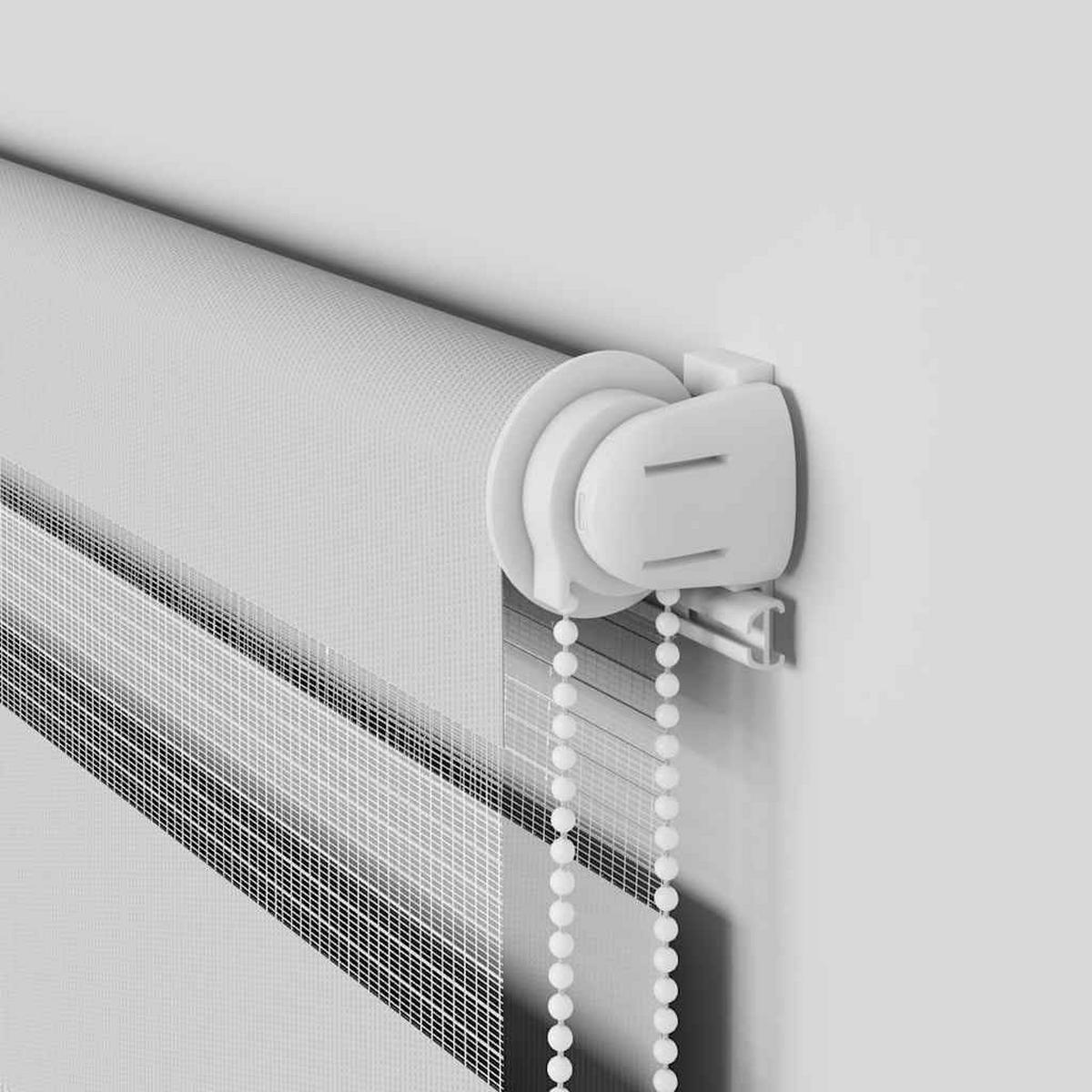 DOPPELROLLO 80/150 cm Stoffbreite 75,9 cm aus Polyester Hellgrau - Hellgrau, Textil (80/150cm) - vidaXL