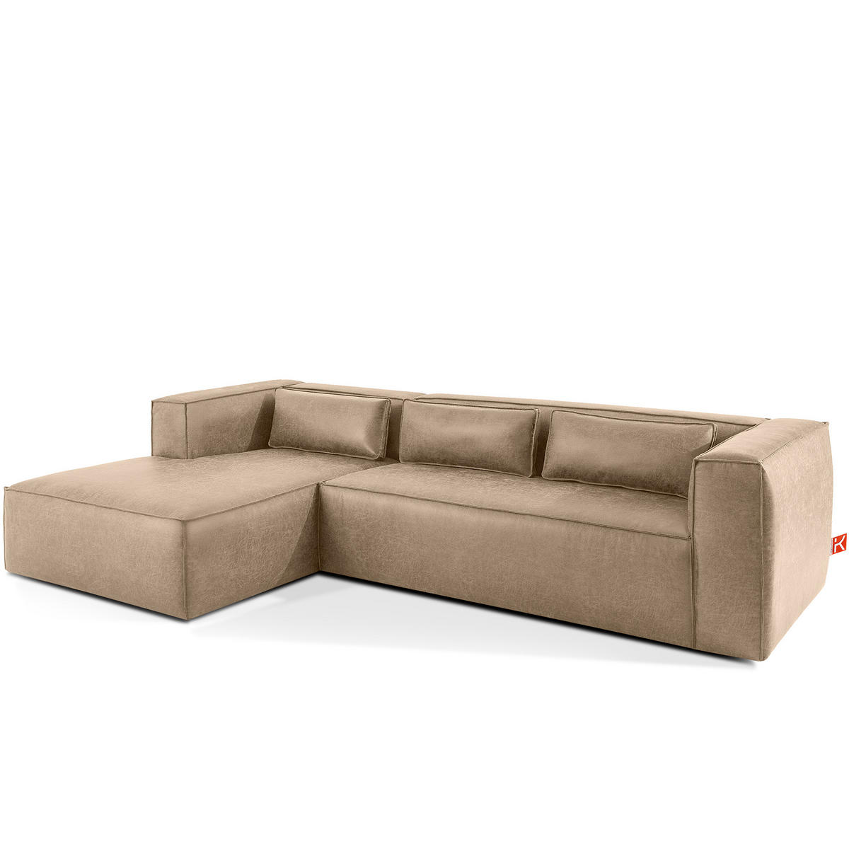 ECKSOFA LINKS FEROX, Beige - Beige, Holz/Holzwerkstoff (300/175cm) - KONSIMO®
